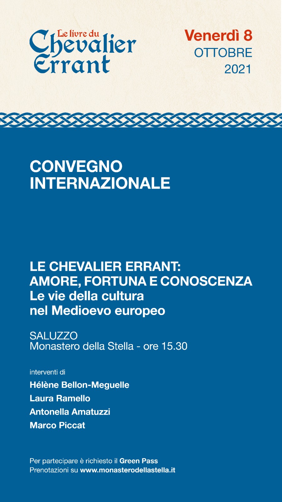 Immagine evento Convegno Internazionale Le livre du Chevalier Errant