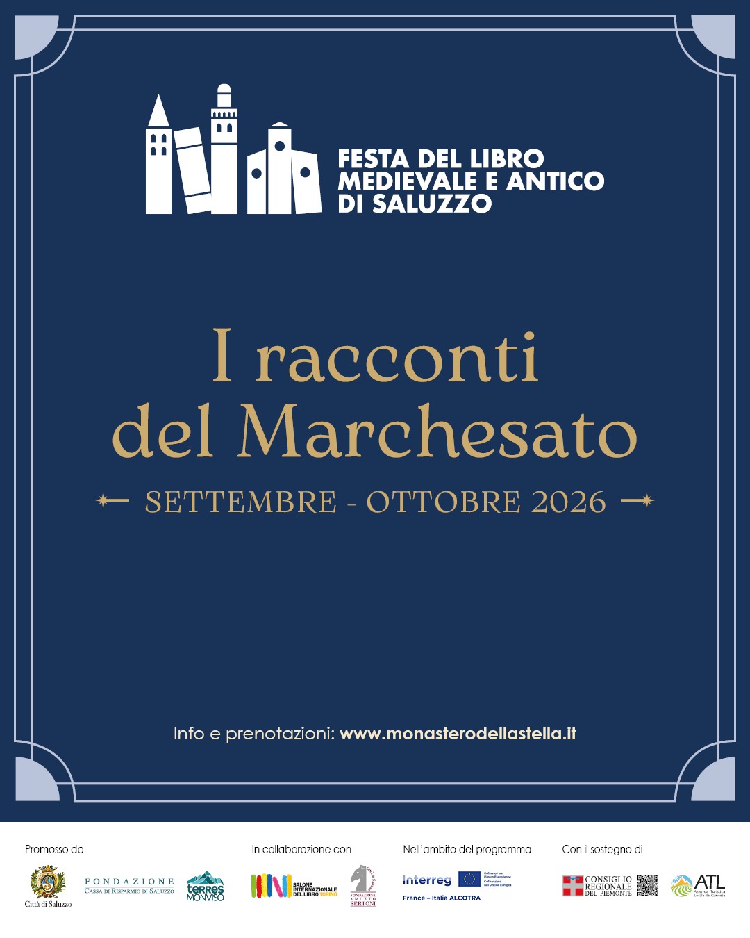 I racconti del Marchesato 2026 - VI edizione della Festa del libro medievale e antico di Saluzzo
