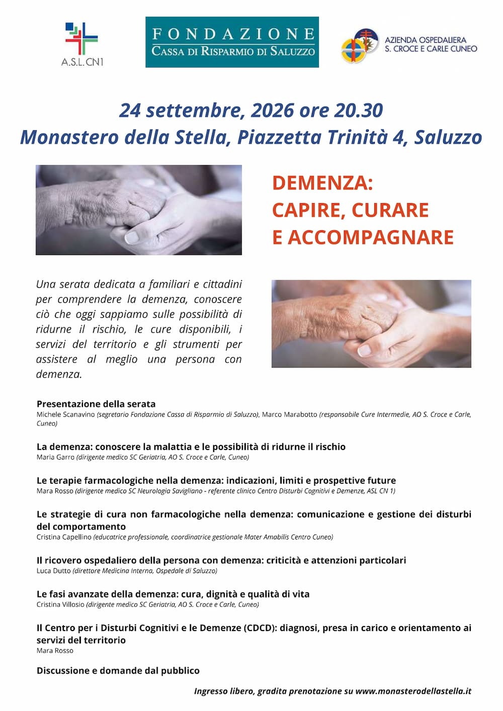 Demenza: capire, curare e accompagnare